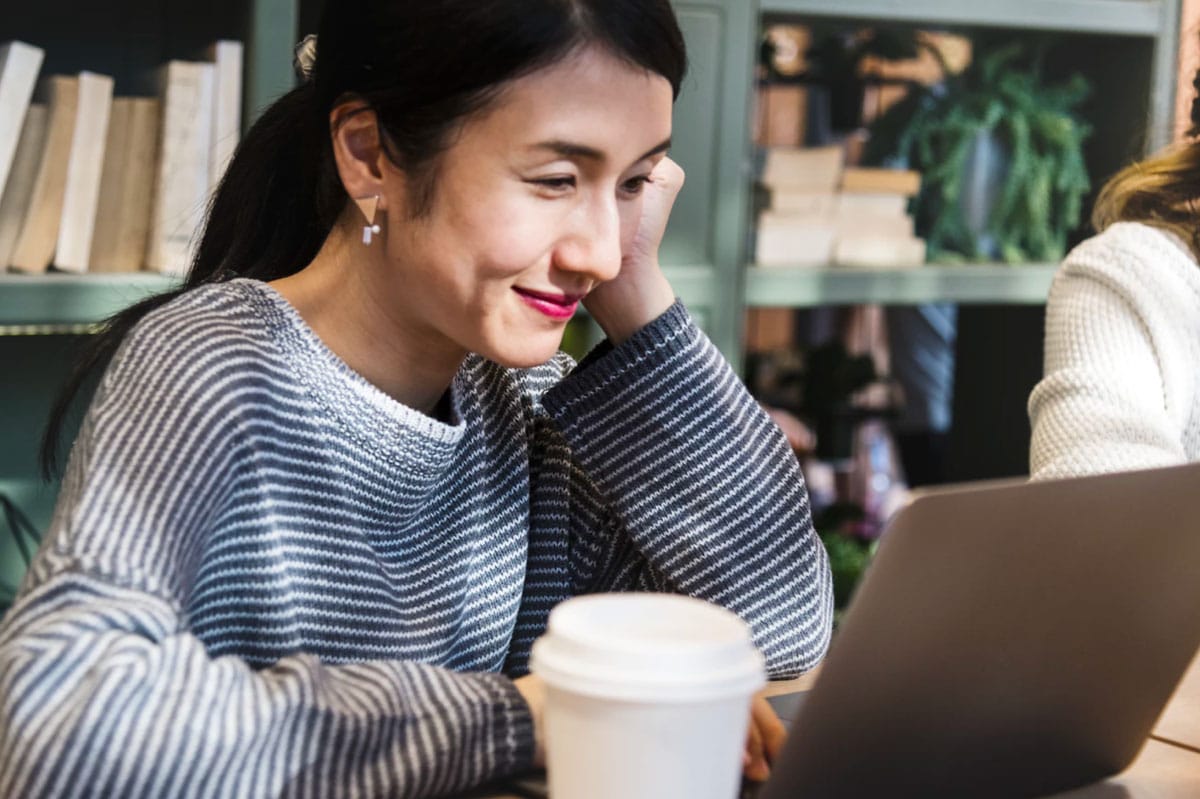 Woman on computer